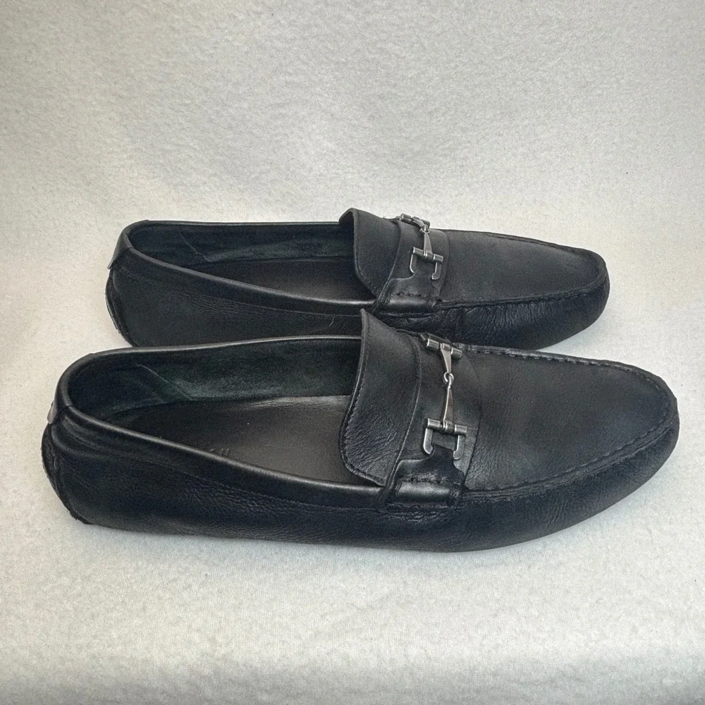 Cole Haan Horsebit Driving Loafers Black Leather Preppy Golf Casual Classic 11.5